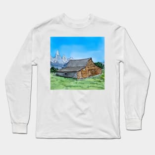 Morrman Row barn in Grand Teton National Park Long Sleeve T-Shirt